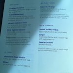 United UA2 SIN SFO: Main Course Menu