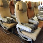 SQ SIN CAN Economy Class 2 3 2 seating at the back row
