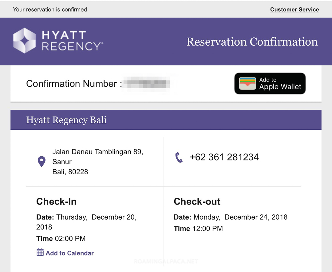Hyatt Regency Bali Confirmation Dec 2018 002